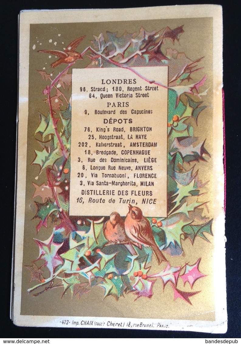 Parfum Rimmel Ravissant Almanach Calendrier 1889 Savants Celebres Montgolfier Edison Faraday Davy Daguerre - Petit Format : ...-1900