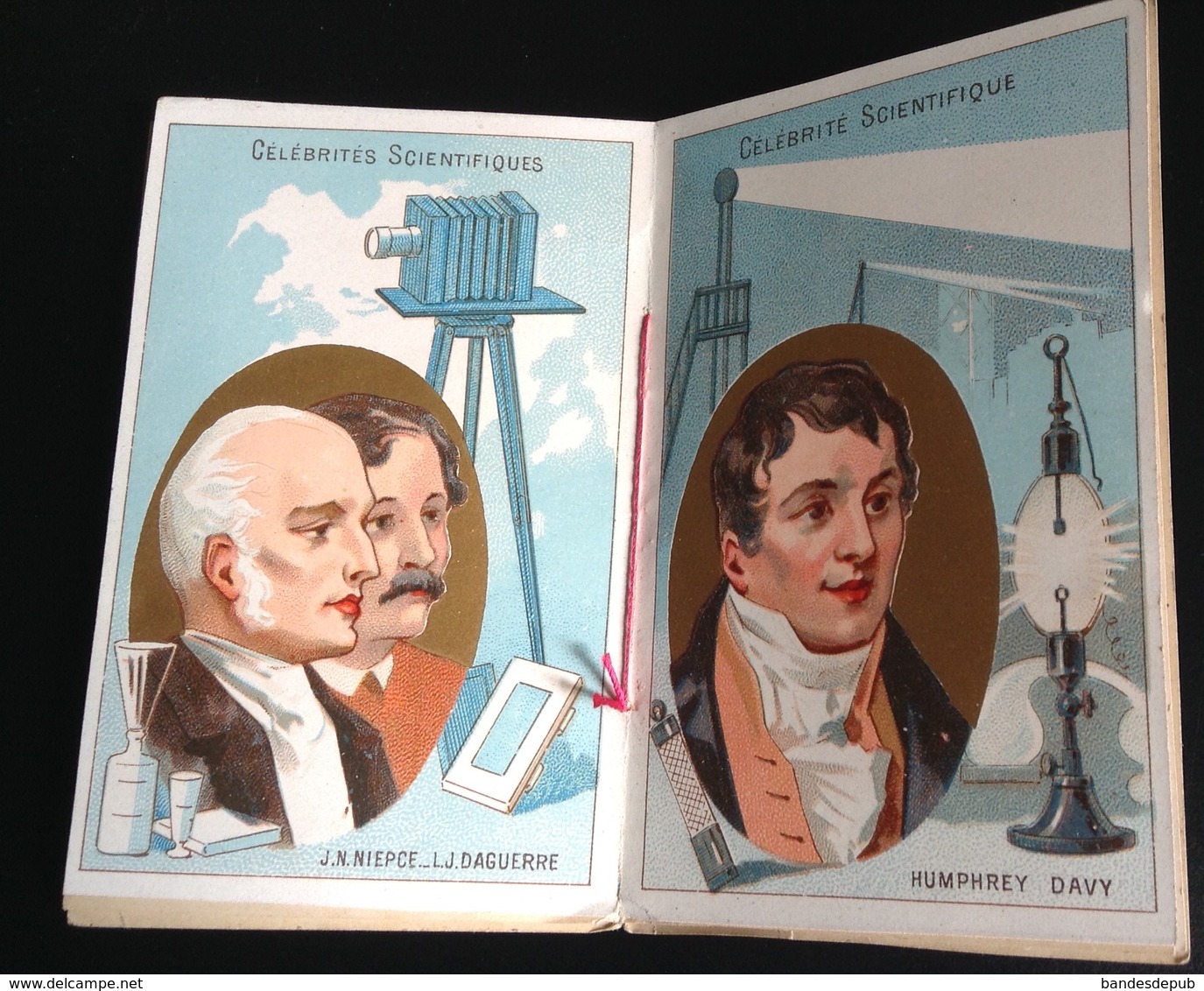 Parfum Rimmel Ravissant Almanach Calendrier 1889 Savants Celebres Montgolfier Edison Faraday Davy Daguerre - Petit Format : ...-1900