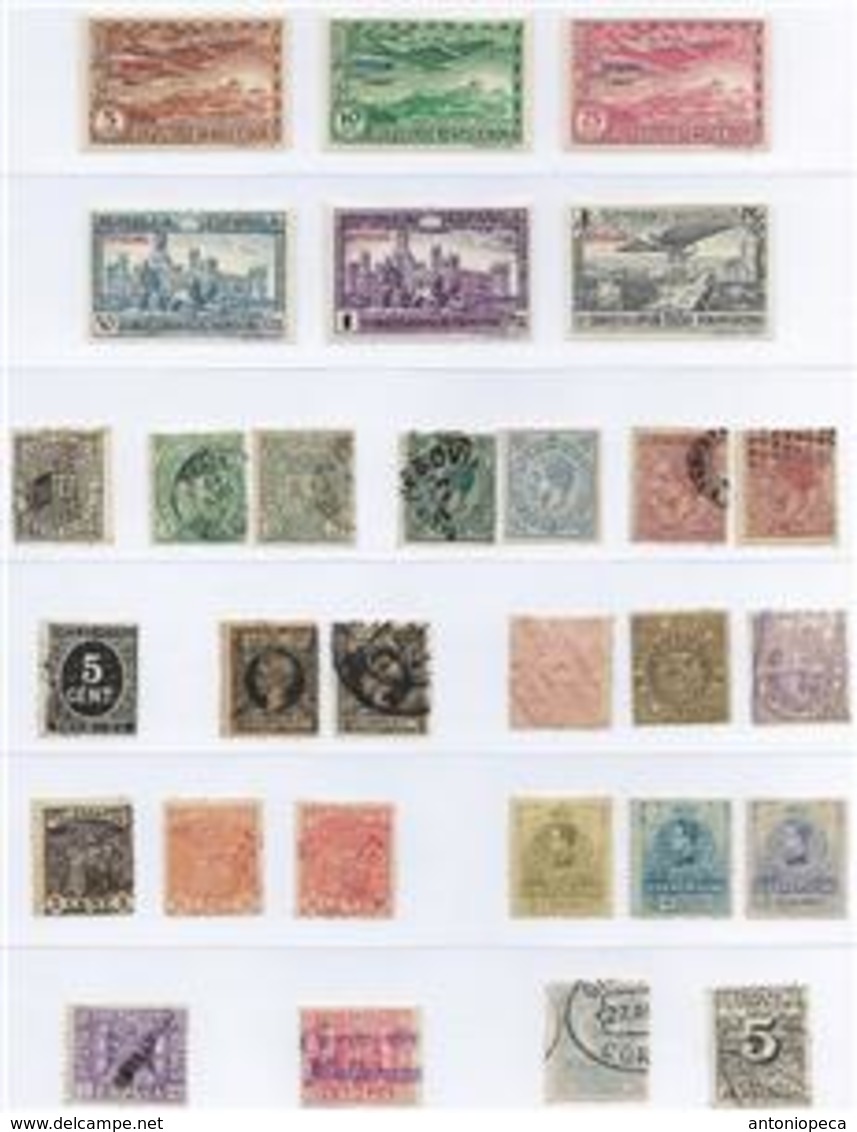 SPAGNA 1900/1960 Collezione ampia, interessante e intatta di 245v nuovi con traccia di linguella/usati molto bell