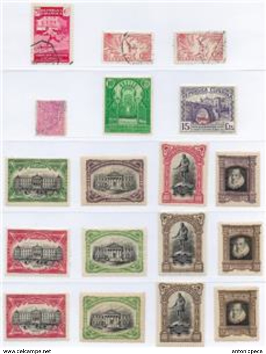 SPAGNA 1900/1960 Collezione ampia, interessante e intatta di 245v nuovi con traccia di linguella/usati molto bell