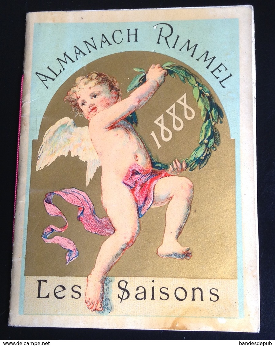 Parfum Rimmel Ravissant Almanach Calendrier 1888 Saisons Sapin NOEL Angelot Enfants Chaix Cheret - Kleinformat : ...-1900