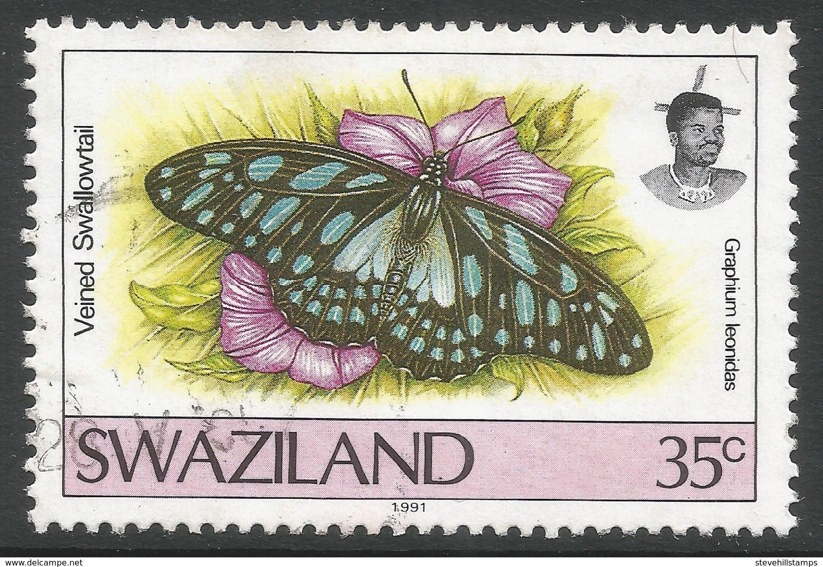 Swaziland. 1992 Butterflies (2nd Series). 35c Used. SG 613 - Swaziland (1968-...)