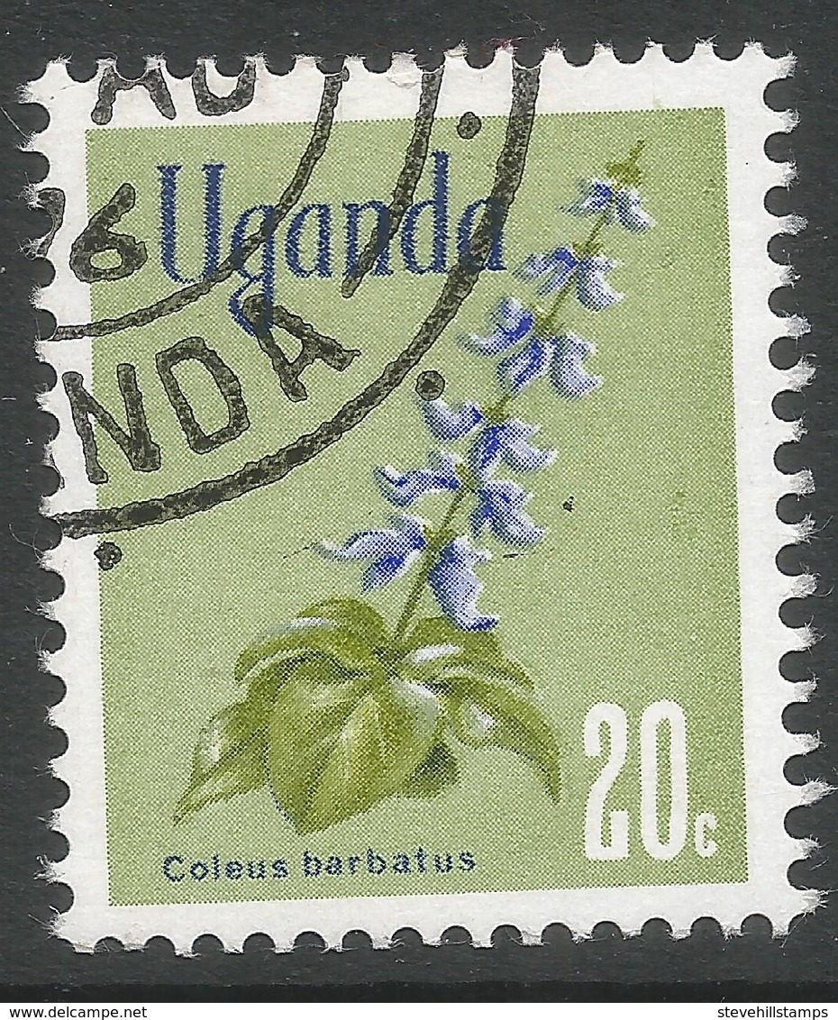 Uganda. 1969 Flowers. 20c Used. SG 134 - Uganda (1962-...)