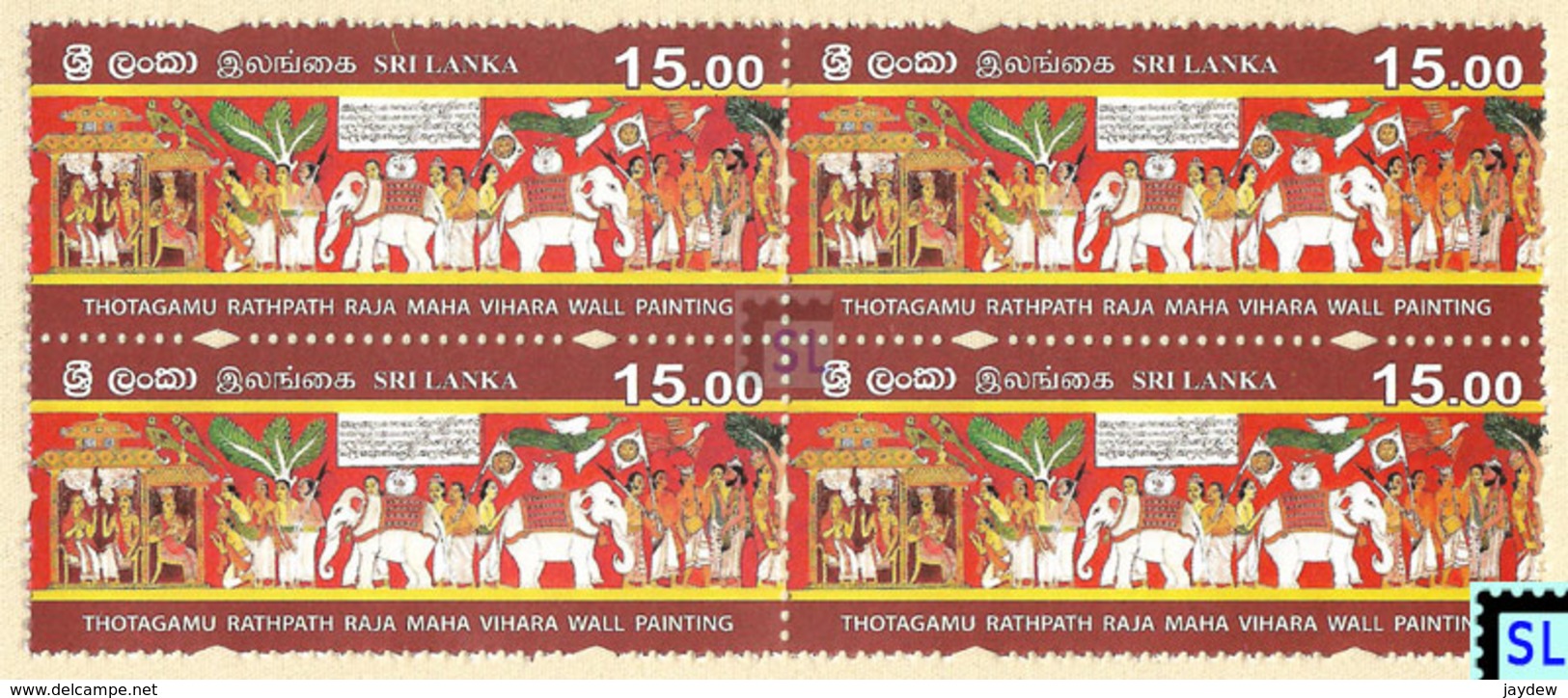 Sri Lanka Stamps 2019, State Vesak, Buddha, Buddhism, Elephants, Elephant, Arts, Painting, MNH - Sri Lanka (Ceylon) (1948-...)