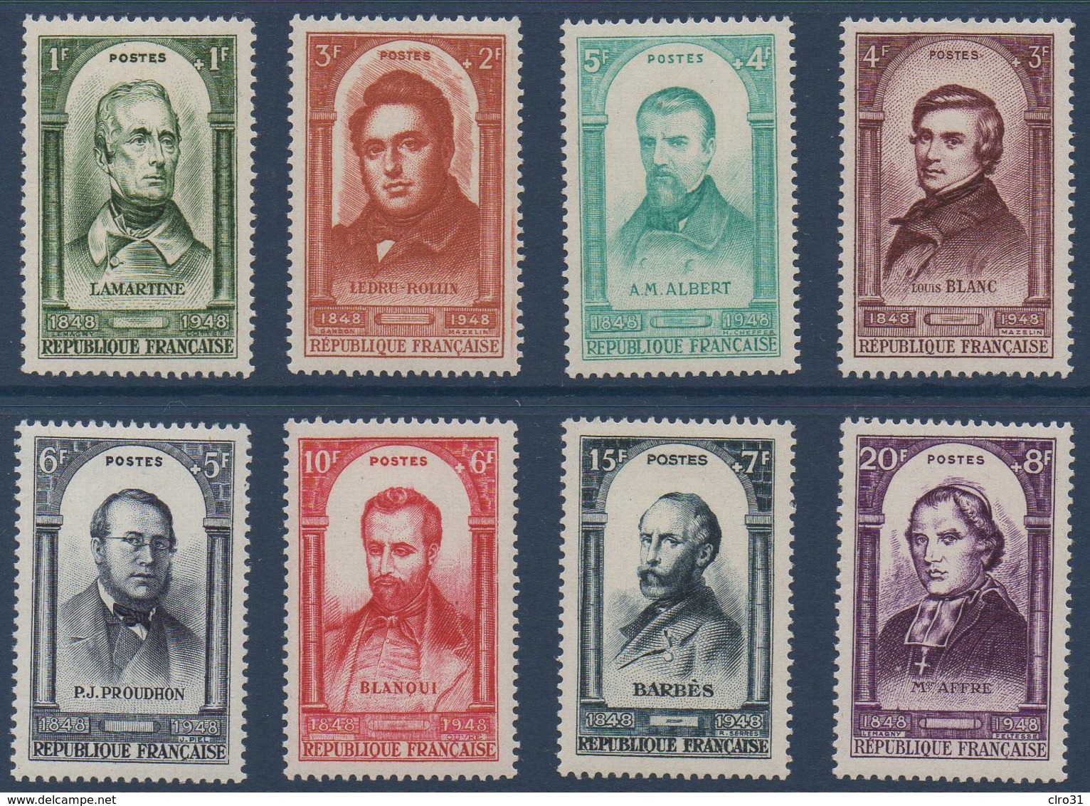 FR 1948    Centenaire De La Révolution De 1848     N°YT  795-802 ** MNH - Neufs