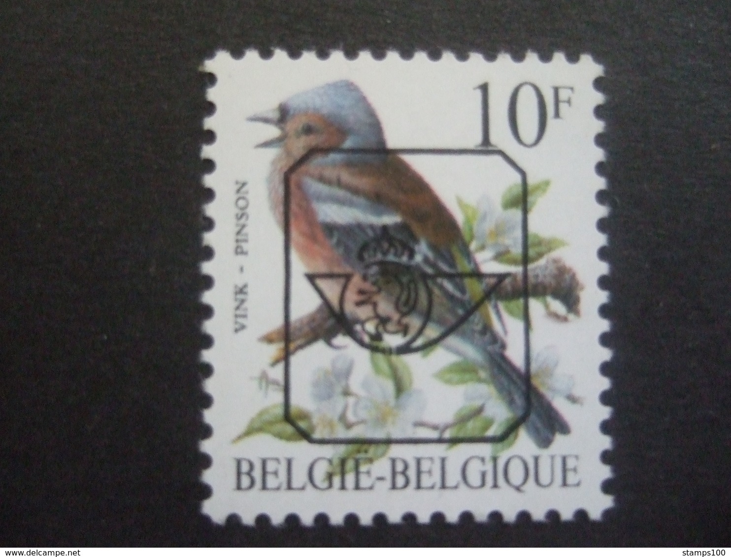 BELGIUM 1989 VINK / PINSON  OCB PRE 834  GROEN GOM H3,   P6     MNH**  (0259-NVT) - Typo Precancels 1986-96 (Birds)