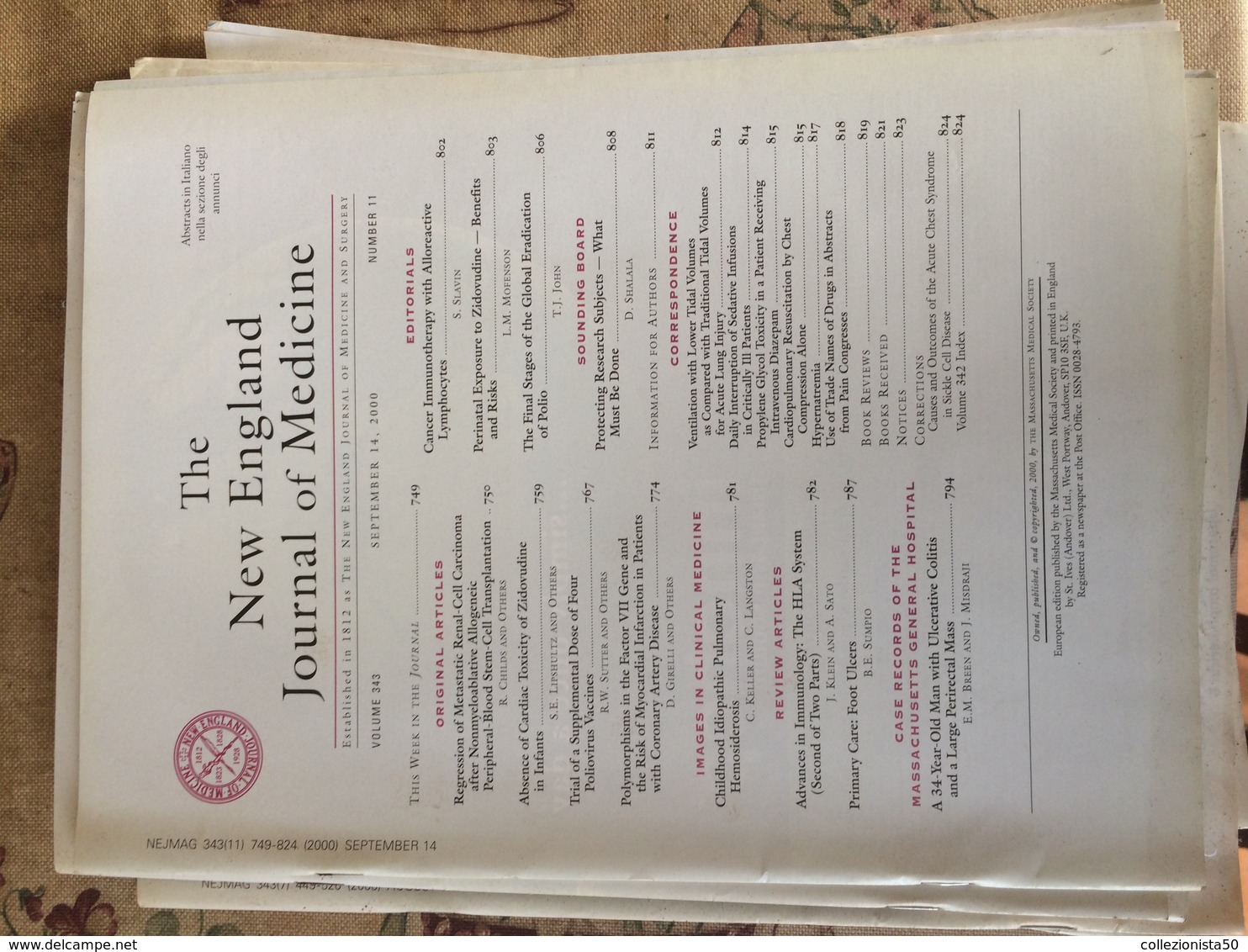 THE NEW ENGLAND JOURNAL OF MEDICINE - Altri & Non Classificati