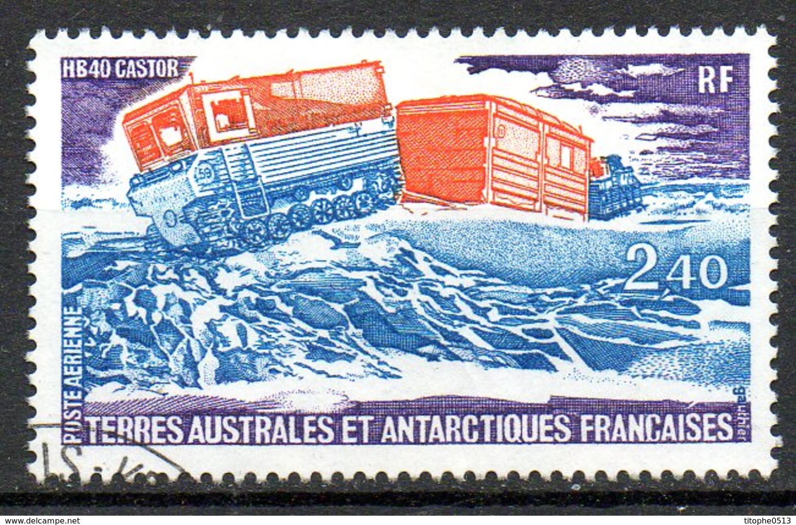 TAAF. PA 62 Oblitéré De 1980. Véhicule Antarctique. - Otros Medios De Transporte