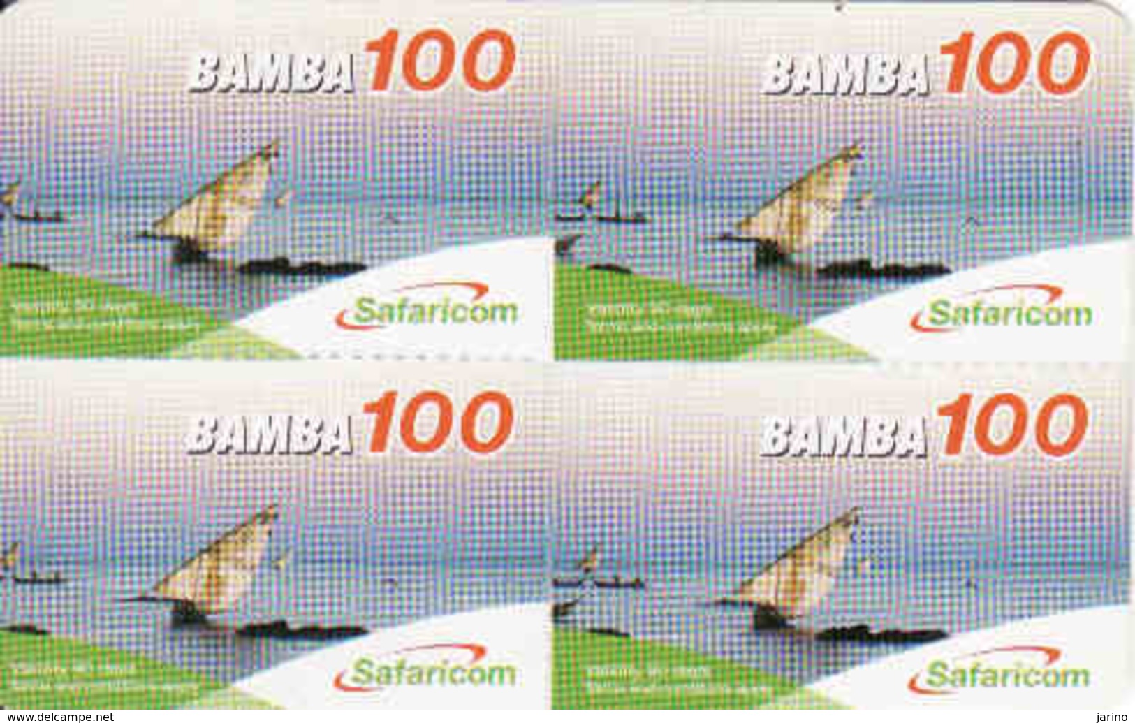 Kenya, 4 X Bamba Mini Cards 100, Safaricom - Kenya