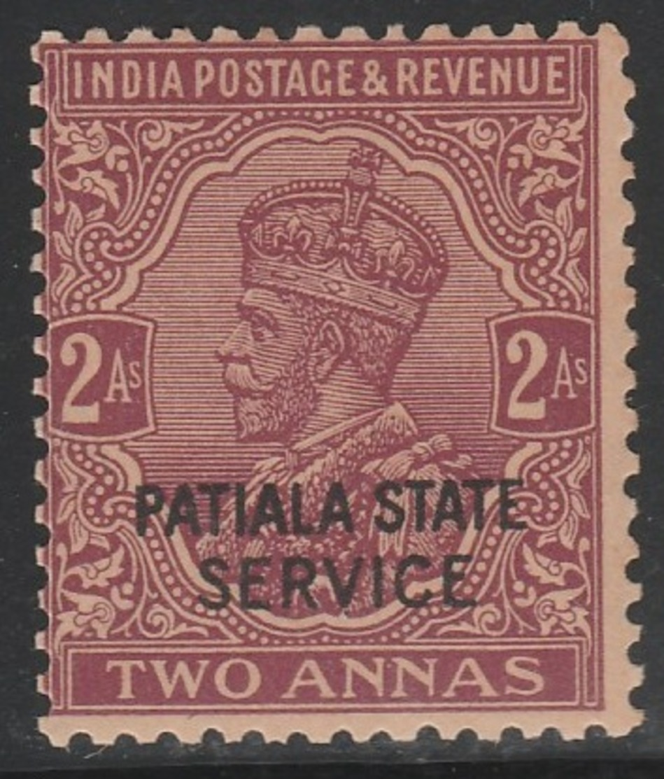 British India PATIALA STATE 1927 - SG O59, 2a - KING GEORGE V - MNH - Patiala