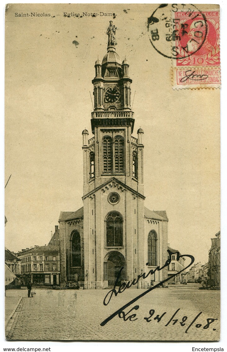 CPA - Carte Postale - Belgique - Saint Nicolas - Eglise Notre Dame - 1908 (C8673) - Saint-Nicolas