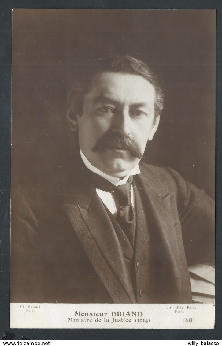 +++ CPA - Homme Célèbre - Célébrité - Politique - Monsieur BRIAND - Ministre De La Justice 1914   // - Hommes Politiques & Militaires