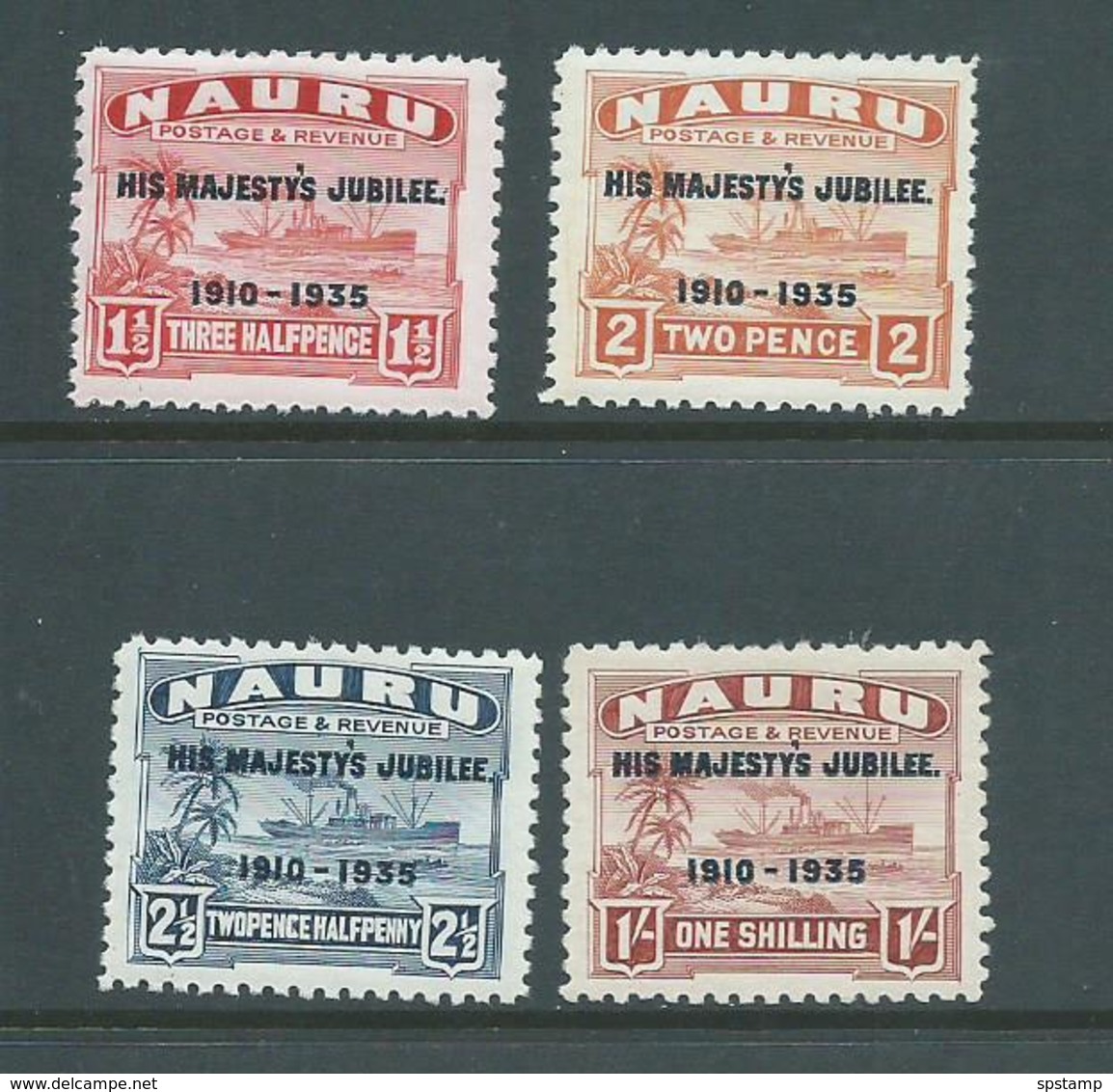 Nauru 1935 KGV Silver Jubilee Overprints Set Of 4 MNH / Mint - Nauru