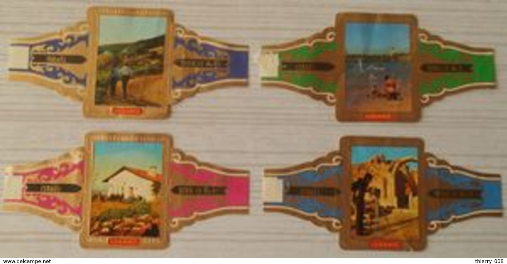 F45 Lot Bagues De Cigares  Lugano  Série 13  Israel  4 Pièces - Cigar Bands