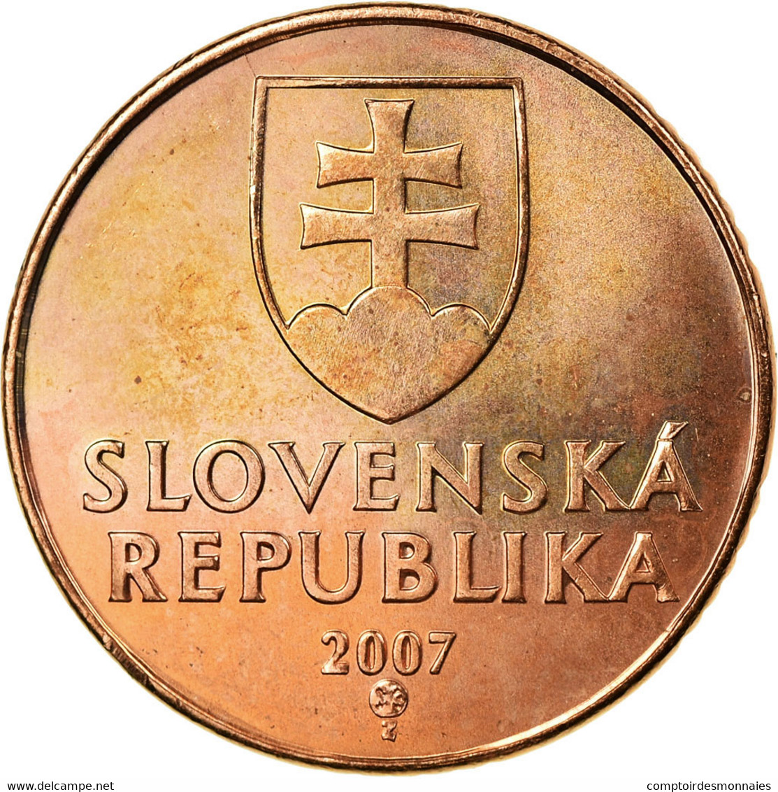 Monnaie, Slovaquie, 50 Halierov, 2007, TTB, Copper Plated Steel, KM:35 - Slovaquie