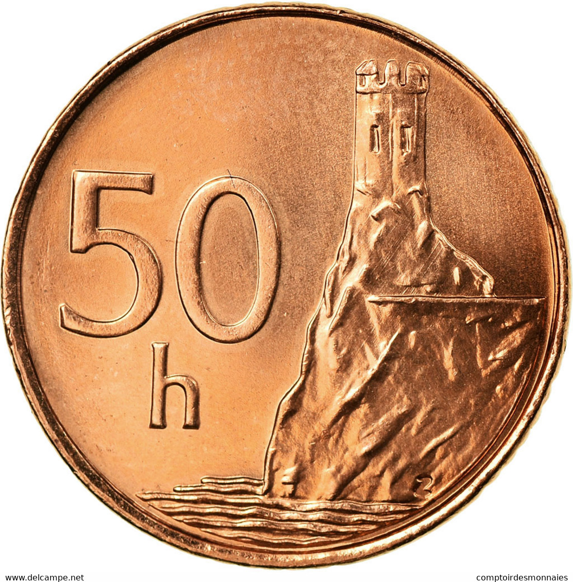 Monnaie, Slovaquie, 50 Halierov, 2007, TTB, Copper Plated Steel, KM:35 - Slovaquie