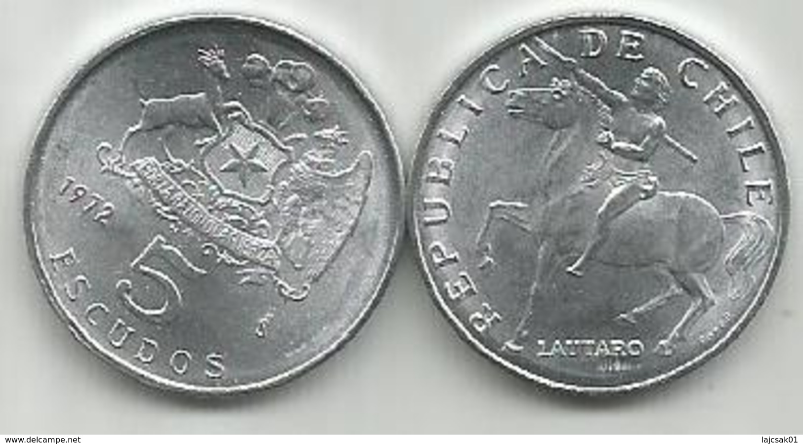 Chile 5 Escudos 1972. Al - Chili