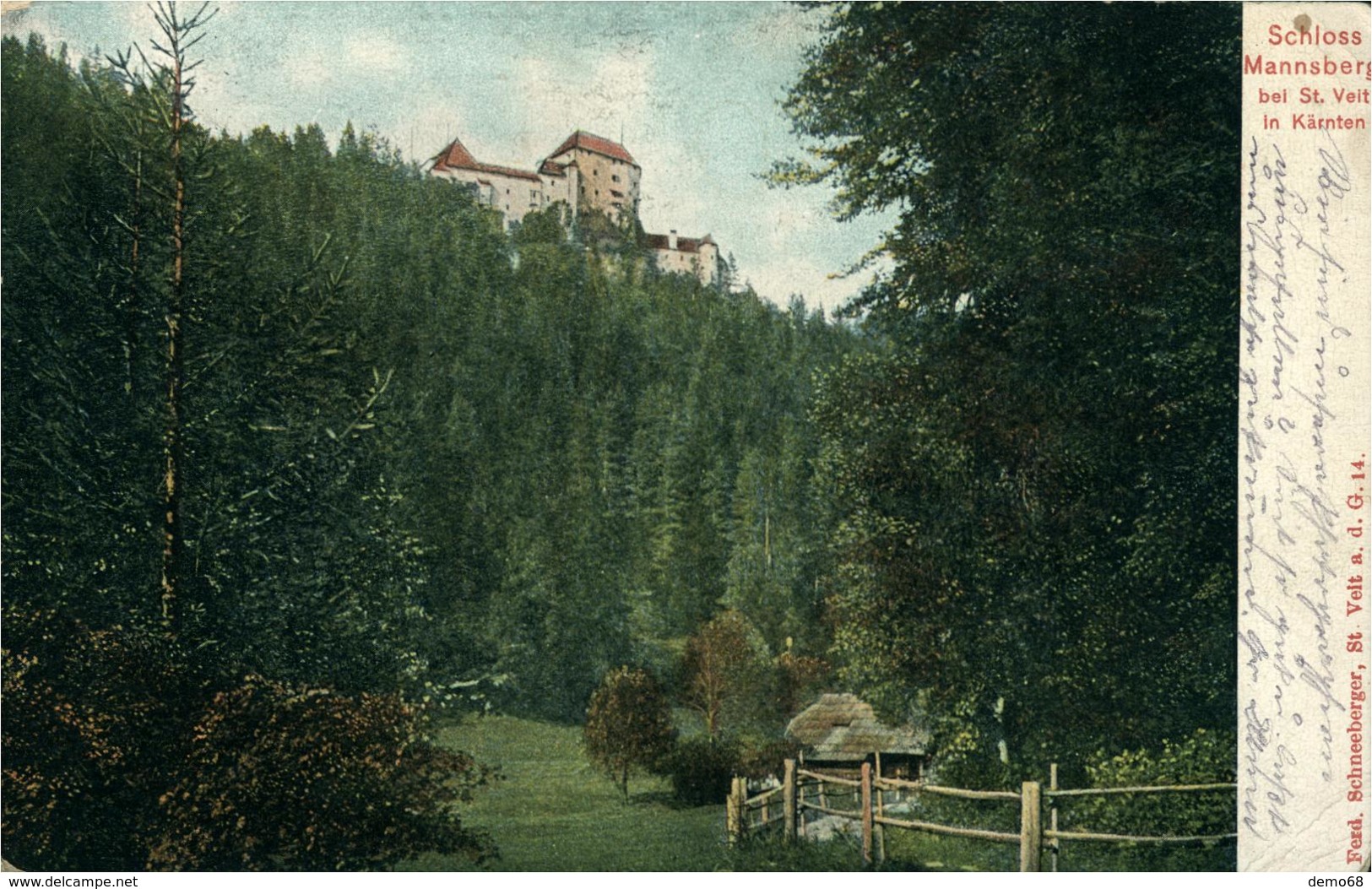 Autriche Oesterreich Carinthie St Veit  SANKT VEIT AN DER GLAN Schloss Mannsberg Postée En  1915 Chromo Litho - St. Veit An Der Glan