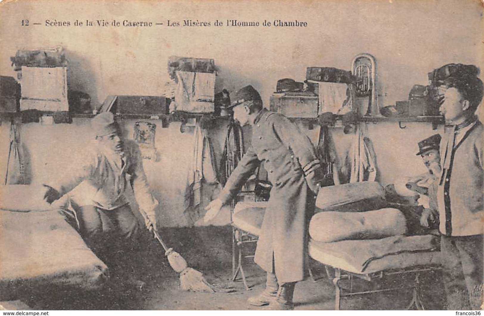 Scènes De La Vie De Caserne - Les Misères De L'homme De Chambre - Bizutage Militaires Militaria - Caserme