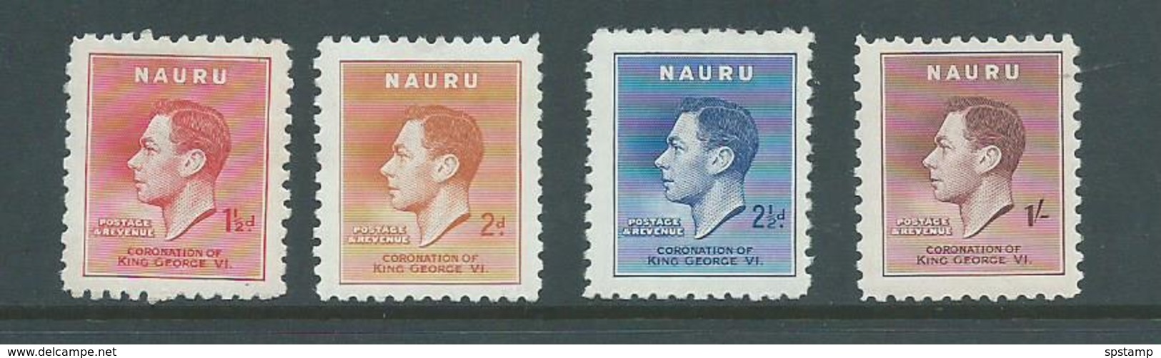 Nauru 1937 KGVI Coronation Set 4 Fine Mint - Nauru