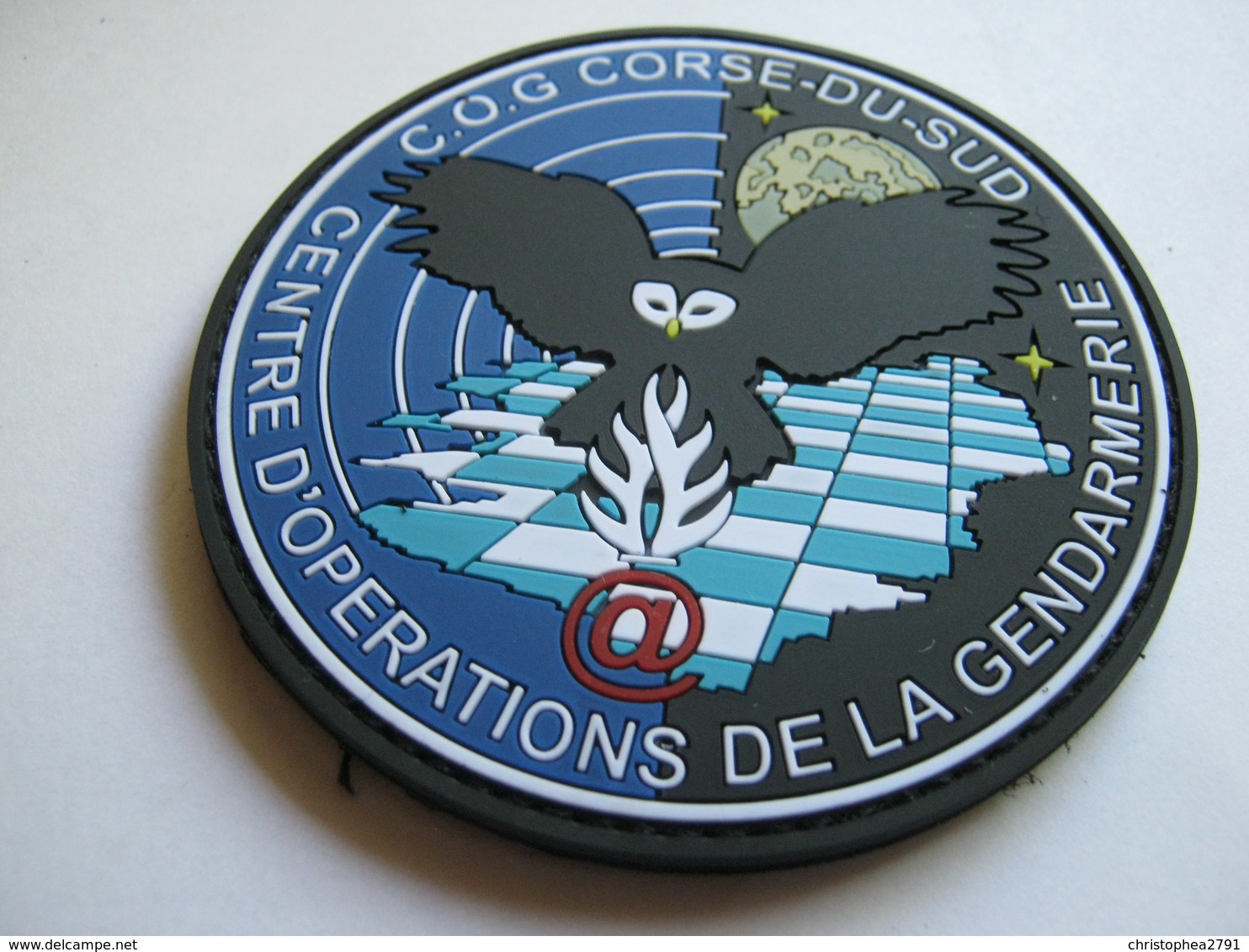 ECUSSON PATCH PVC GENDARMERIE NATIONALE LE COG DE CORSE DU SUD SUR VELCROS ETAT EXCELLENT - Police & Gendarmerie