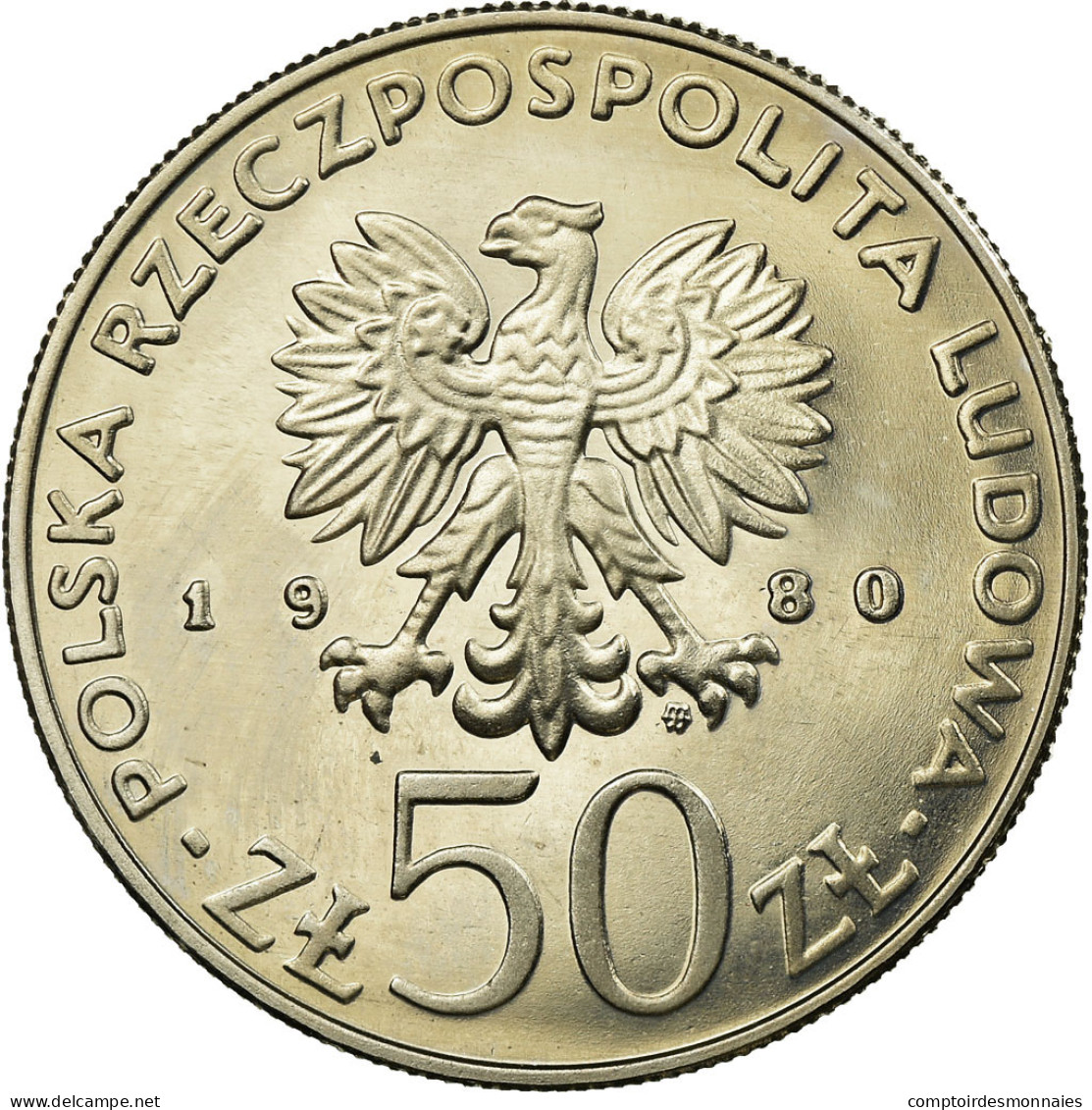 Monnaie, Pologne, 50 Zlotych, 1980, Warsaw, SUP, Copper-nickel, KM:117 - Pologne