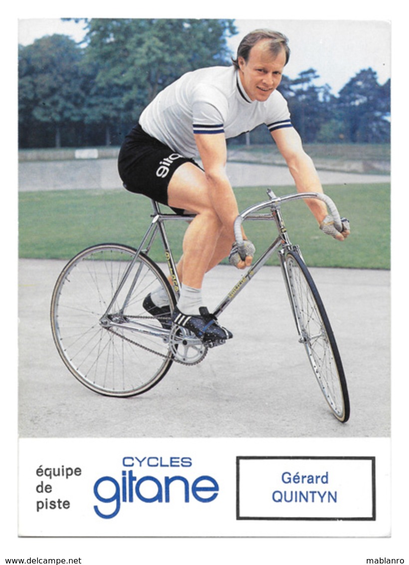 CARTE CYCLISME GERARD QUINTYN TEAM GITANE 1974 - Cyclisme