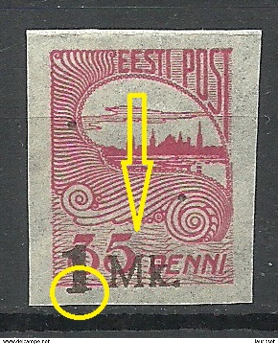 ESTLAND ESTONIA Michel 19 ERROR Variety Abart MNH - Estland