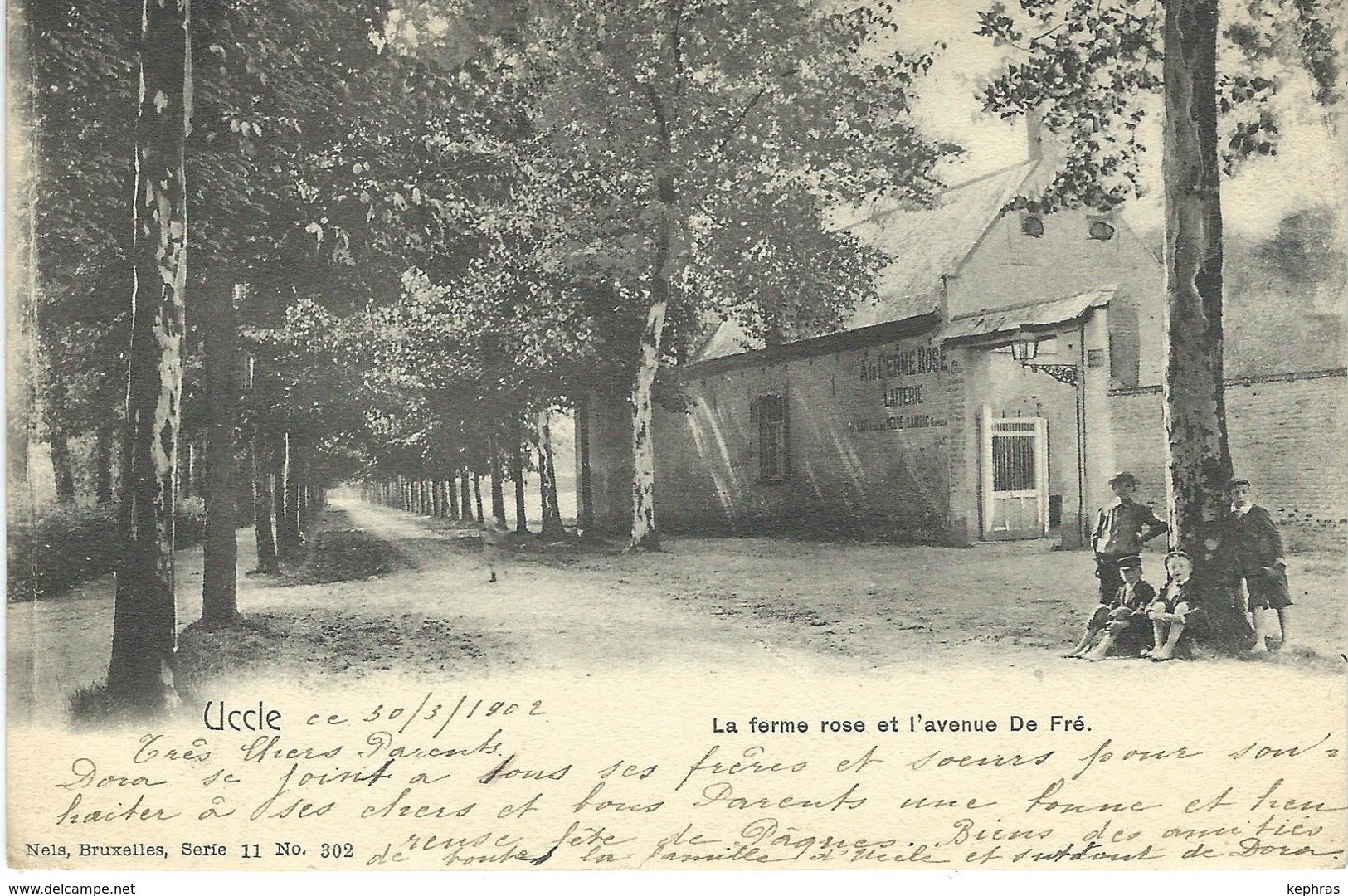 UCCLE : La Ferme Rose Et L'avenue De Fré - Nels Série 11 N° 302 - Cachet De La Poste 1902 - Uccle - Ukkel