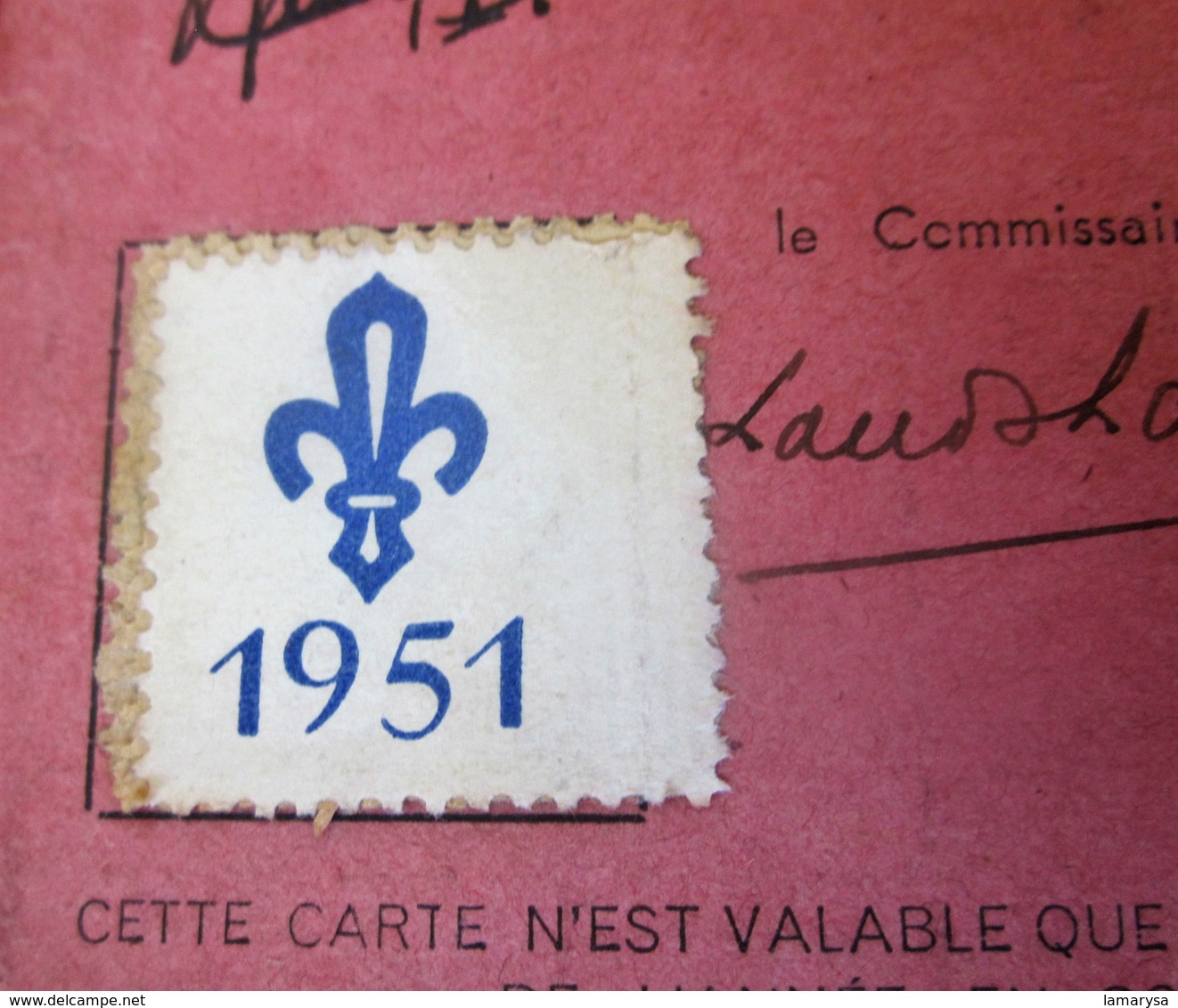 1951-BERRY BOURBONNAIS CHÂTEAUROUX CARTE DE ROUTIER SCOUT DE FRANCE SCOUTISME FRANÇAIS JAMBOREE  Né à TOURS 1932 - Scoutisme