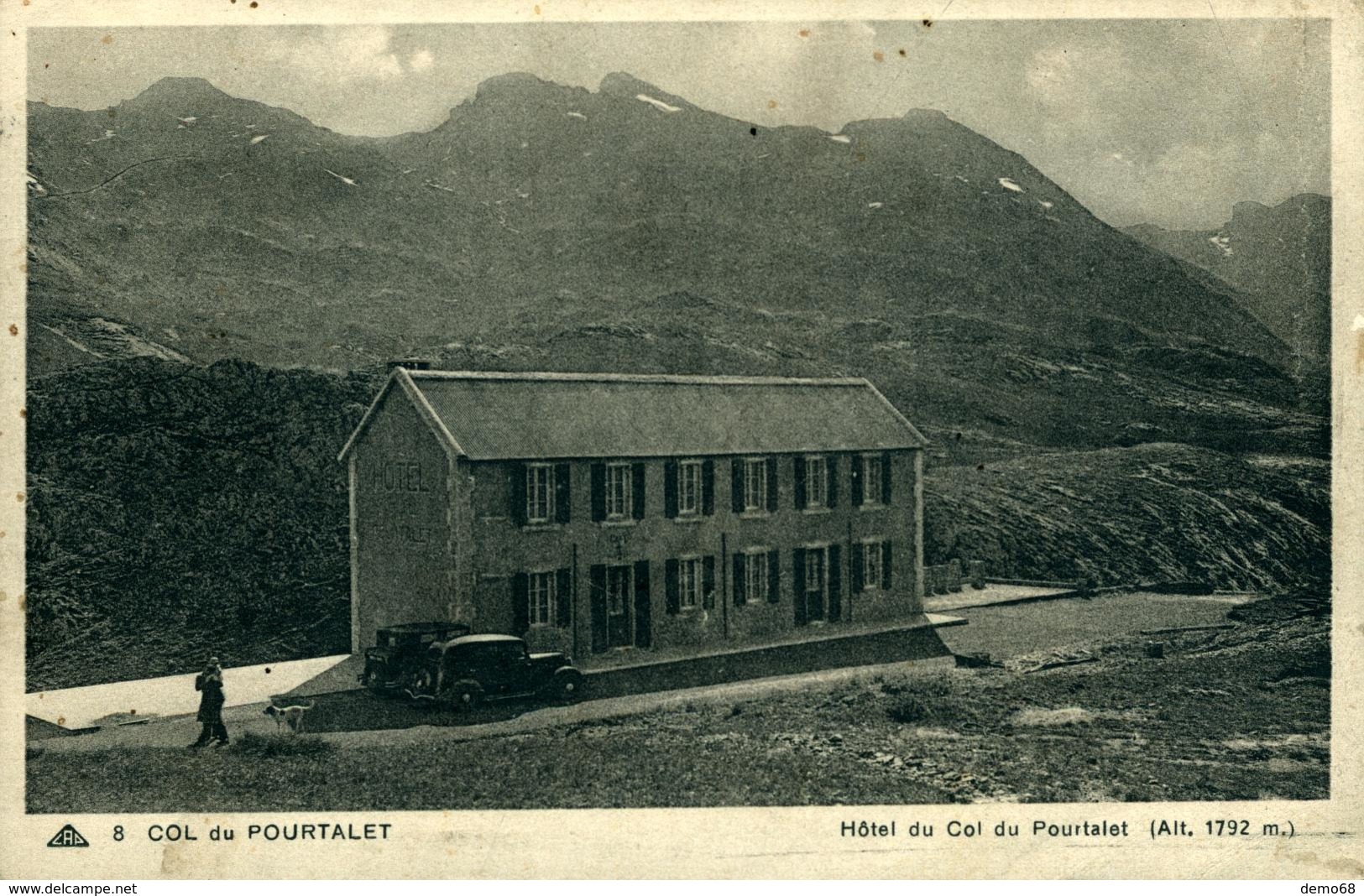 Laruns CPA 64 Pyrénées Atlantiques  Col Du POURTALET  AFFRANCHISSEMENT  "EAUX-CHAUDES" En 1937 - Laruns