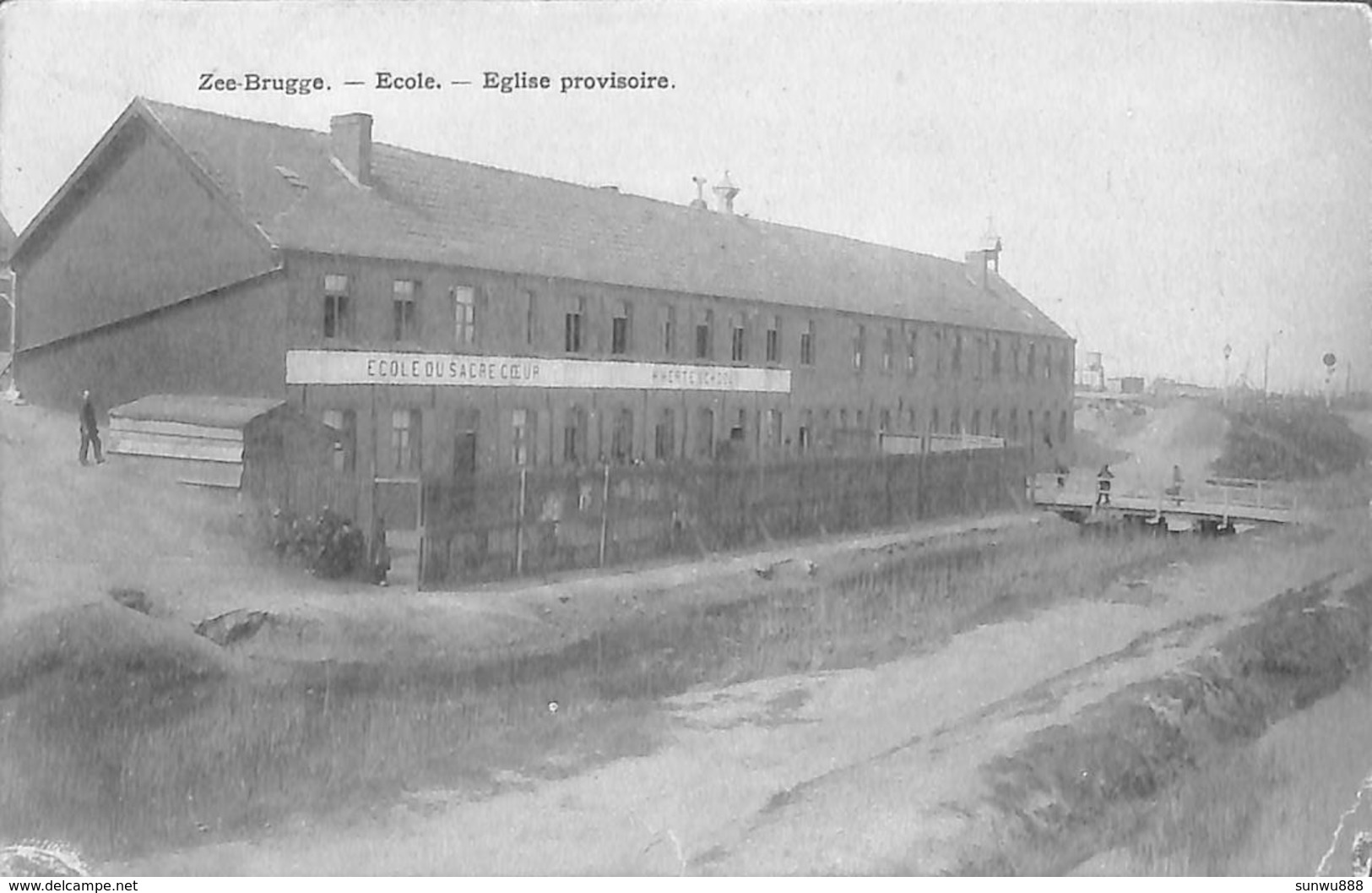 Zee-Brugge Zeebrugge - Ecole - Eglise Provisoire (animatie, 1907) - Zeebrugge