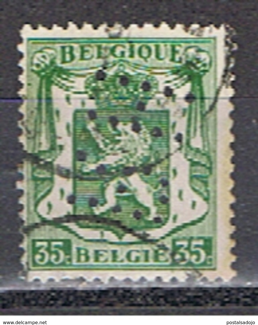 (BE 431) BELGIQUE // YVERT 283 //  PERFIN / PERFORE R H  // 1929-32 - 1909-34