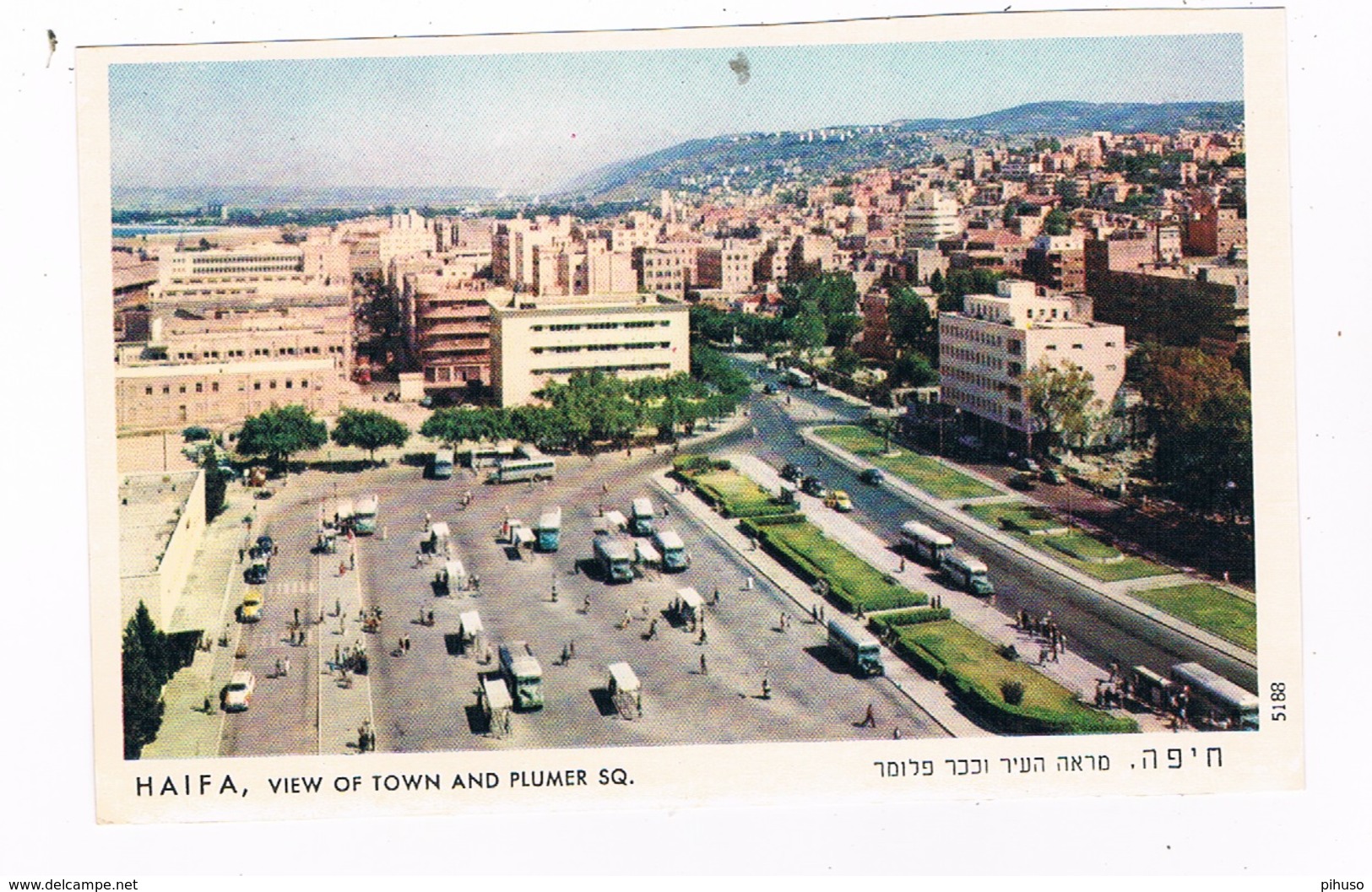 ASIA-1493   HAIFA : View Of Town And Plumer Square - Israel