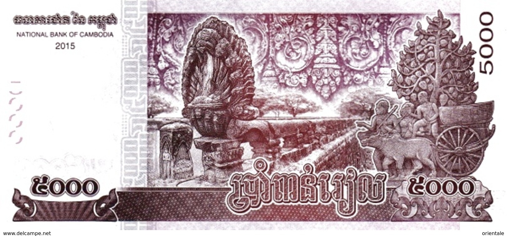 CAMBODIA P. 68 5000 R 2015 UNC - Cambodia