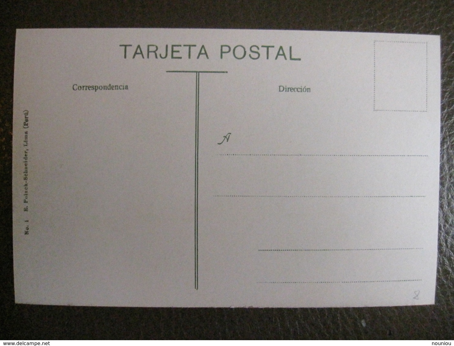 Antique Tarjeta Postal - Peru Perou - Paseo 9 De Diciembre - Lima - Polack-Schneider N°1 - Pérou