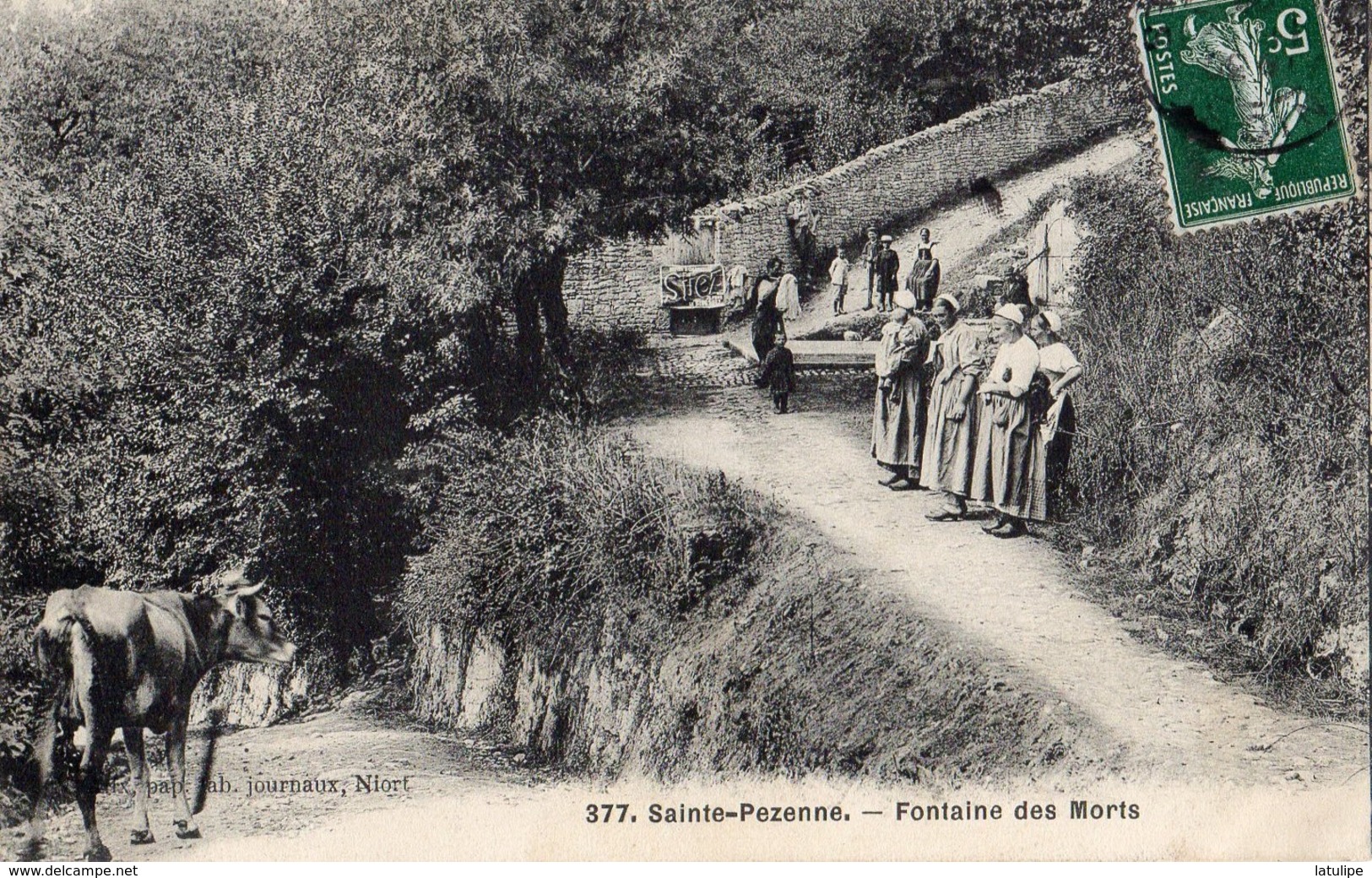 Sainte-Pezenne  79   La Fontaine Des Morts -Chemin Tres Animé - Andere & Zonder Classificatie