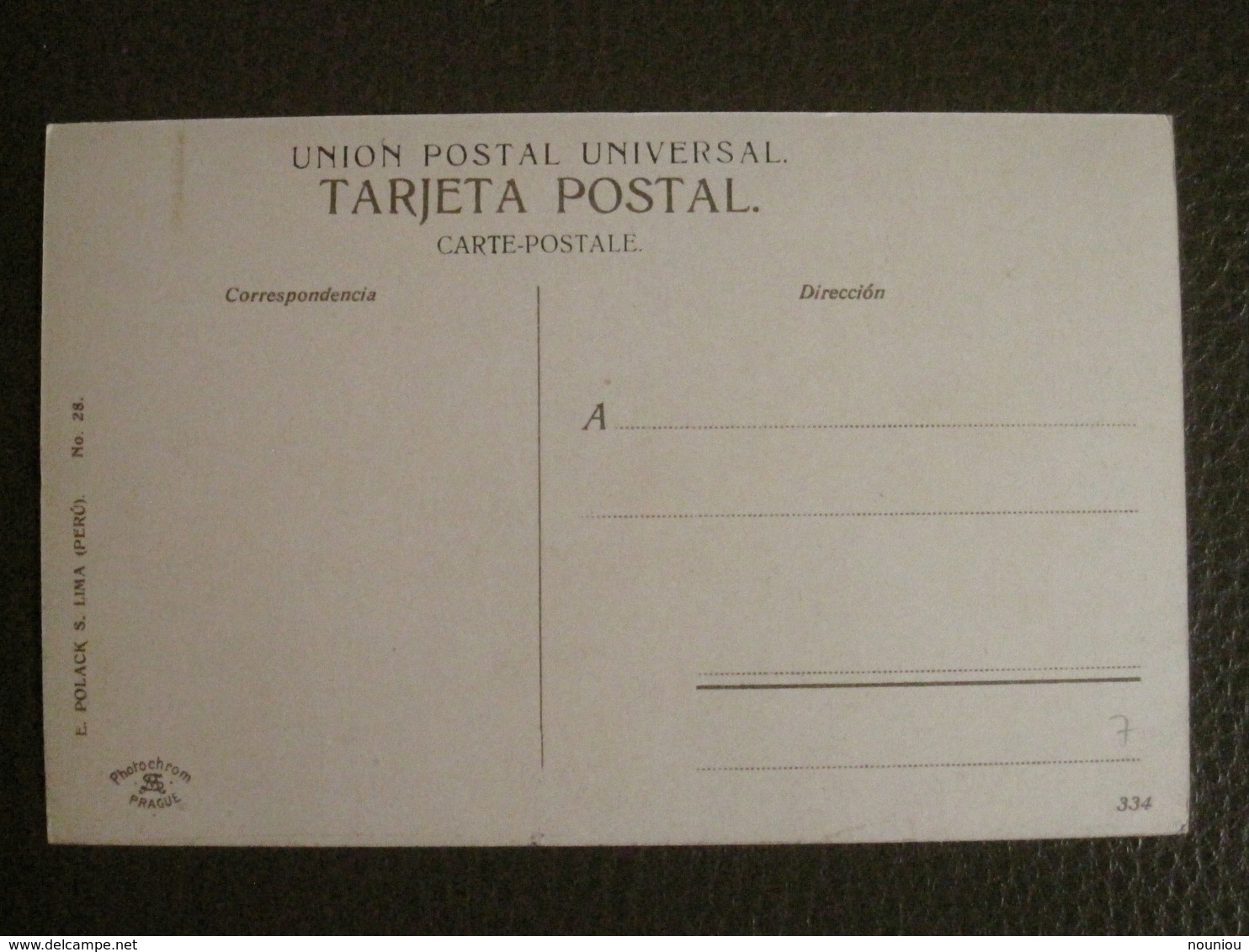 Antique Tarjeta Postal - Peru Perou - Banos Del Barranca - Vista à Chorrillos - Polack Lima N°28 - Pérou