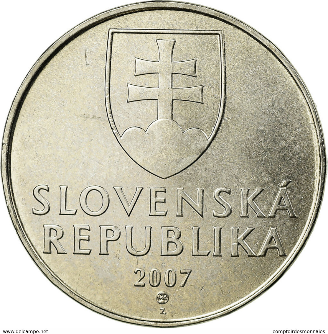 Monnaie, Slovaquie, 2 Koruna, 2007, TTB, Nickel Plated Steel, KM:13 - Slowakei