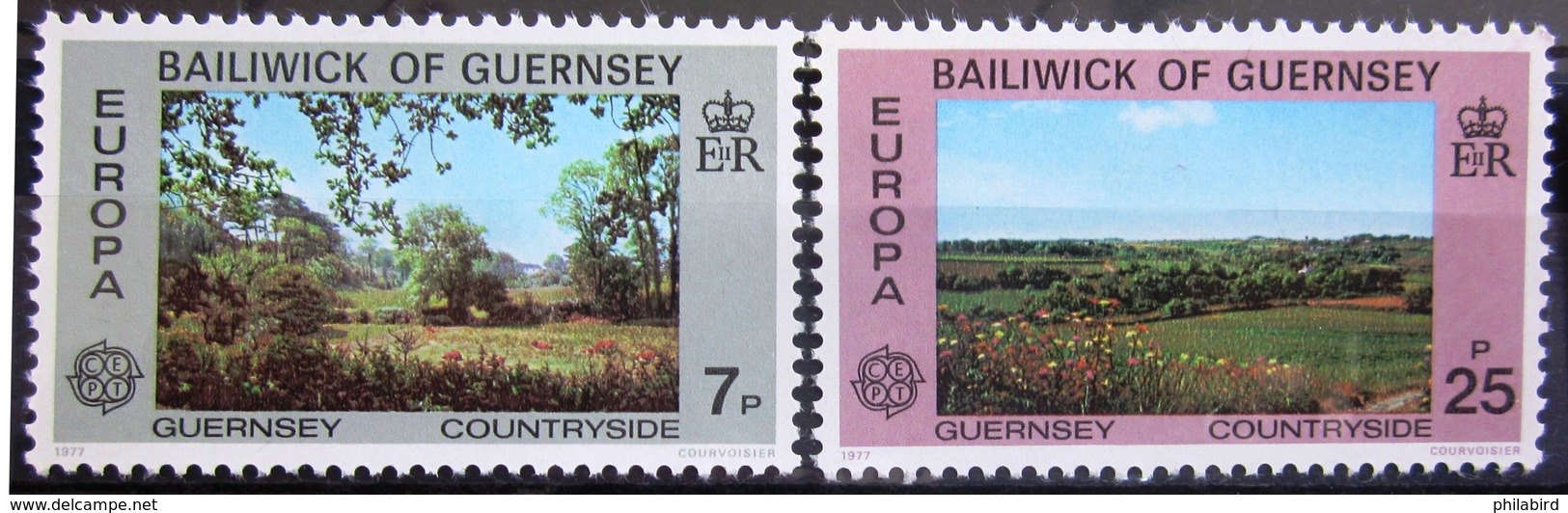 EUROPA            Année 1977         GUERNESEY           N° 142/143            NEUF** - 1977