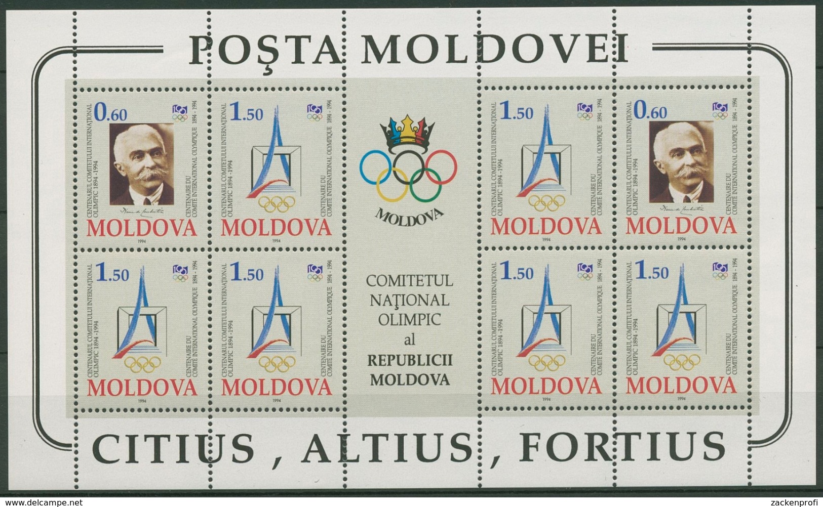 Moldawien 1994 Olympisches Komitee 126/27 ZD Bogen Postfrisch (C90321) - Moldavia