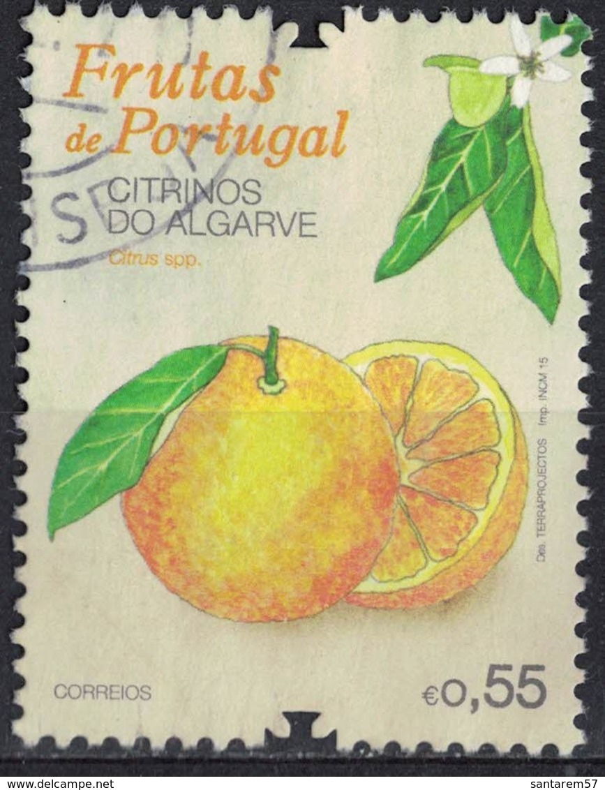 Portugal 2015 Oblitéré Used Frutas Fruits Citrinos Agrumes Algarve Citrus Spp. SU - Oblitérés