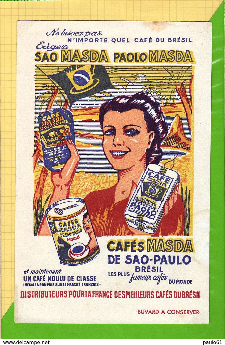 BUVARD &amp; Blotting Paper : Cafés MASDA PAOLO Bresil - Café & Thé