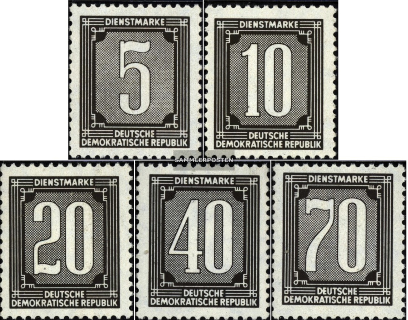 DDR DB1-DB5 (completa Edizione) MNH 1956 Francobolli Per Amministrative Post - Nuovi