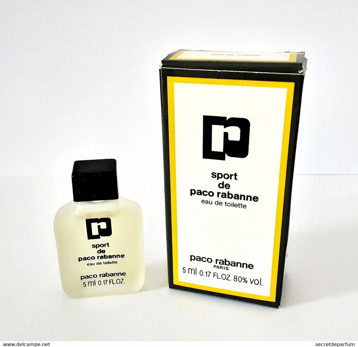 Miniatures De Parfum SPORT De PACO RABANNE  EDT   5 Ml    + Boite - Miniatures Men's Fragrances (in Box)