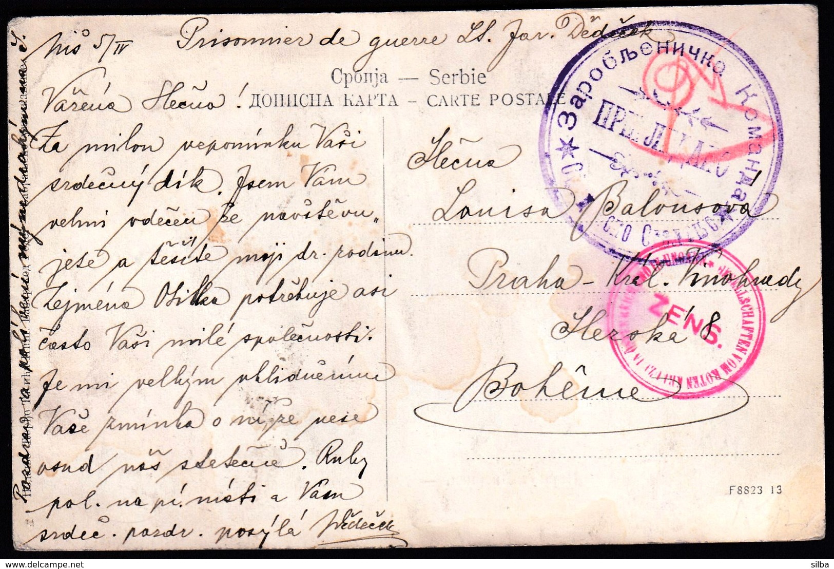 Serbia Nis / WWI1CENSORSHIP - ZENSUR  / Zensur Red Cross / Prisoner Of War. POW Mail - Serbia