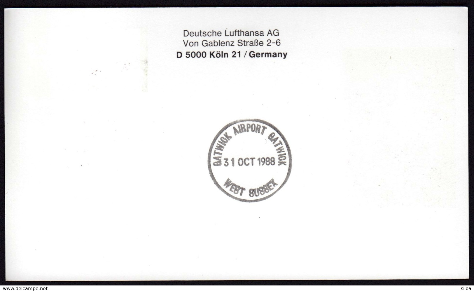 Germany Koln 1988 / First Flight, Erstflug Lufthansa LH5606 Fokker 50 Koln / Bonn - London - Flugzeuge