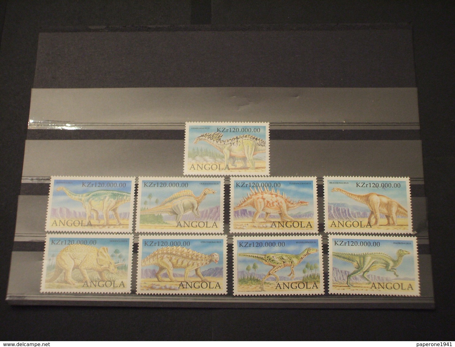 ANGOLA - 1998 DINOSAURI 9 VALORI - NUOVI(++) - Angola