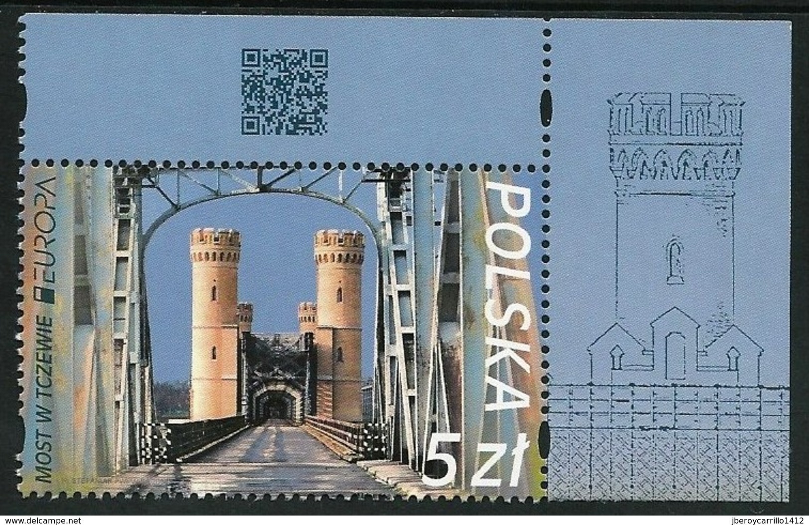 POLONIA/ POLAND/ POLSKA/ POLOGNE-  EUROPA 2018 -"PUENTES.-BRIDGES -BRÜCKEN -PONTS"- SERIE 1 V. - 2018