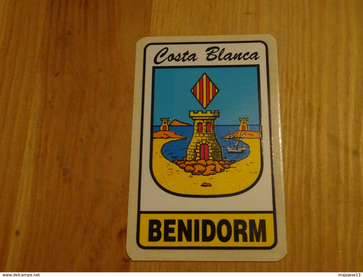 Blason écusson Adhésif Autocollant  Benidorm Espagne Adhesivo Escudo Adesivi Stemma Aufkleber Wappen - Obj. 'Souvenir De'